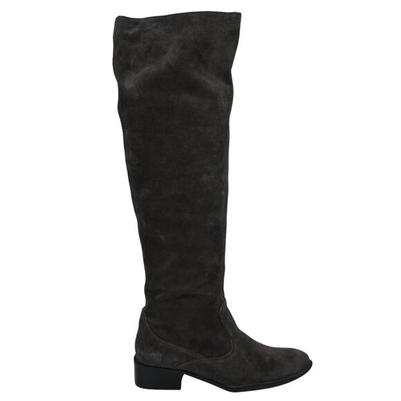Born Women's Over the Knee Boot Crown Cady 2 SZ 7.5 Grey Suede Relaxed Slouchy - Picture 1 of 12